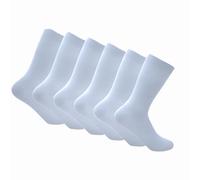 J&A MARTS® 6 Pairs Kids Boys Girls Children's Plain Ankle School Socks | Cotton Rich, Breathable & Stretchy | Back To School, Casual Sports Socks (WHITE-4-6.5-ANKLE)