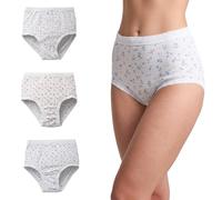 J&A MARTS Women's Full Mama Briefs Cotton Rich Knickers | Ladies Maxi High Waist Underwear | Soft Stretch Everyday Panties for Women & Girls (W- Briefs-Floral-18-20)