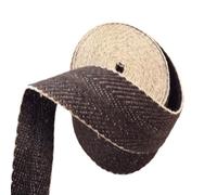 J A Milton Herringbone Webbing (Black and White). 5m roll