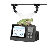 J&A Reptile Mister - Automatic Misting System for Reptile Tank & Terrarium, Auto Fogger with Adjustable Spray Nozzles, Quiet Operation for Lizards, Snakes, Chameleon, Plants (Black, New-Gen)