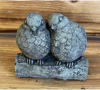 J and L Stone Ornaments Cute Pair of Love Birds Bird Blue Tits Statue Ornament