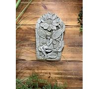 J And L Stone Ornaments Detailed Lily Fairy Angel Wall Plaque Wall Art Garden Wall Plaque