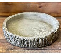 J and L Stone Ornaments GARDEN LOG BIRD BATH TOP ONLY / FEEDER / BOWL / REPLACEMENT DISH ORNAMENT