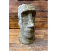 J and L Stone Ornaments STONE GARDEN LARGE EASTER ISLAND HEAD / MOAI / TIKI CONCRETE ORNAMENT
