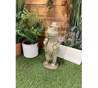 J and L Stone Ornaments 'Toad/Frog' Wind in the Willows Concrete Statue Ornament - Grey - Statue - Garden Statue