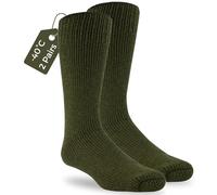 J.B. Field's 85% Wool Artic Trail -40 Below Winter Sock, 2 Pack, Made In Canada, Green, XL
