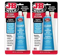 J-B Weld 31310 Clear All-Purpose RTV Silicone Sealant and Adhesive - 3 oz. UBDLVh, 2 Pack