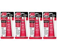 J-B Weld 31314 Red High Temperature RTV Silicone Gasket Maker and Sealant - 3 oz. xeFYdR, 4 Pack
