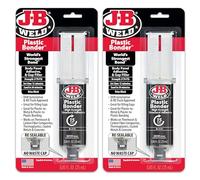 J-B Weld 50139 Plastic Bonder Body Panel Adhesive and Gap Filler Syringe - Dries Black - 25 ml (2)