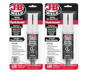 J-B Weld 50139 Plastic Bonder Body Panel Adhesive and Gap Filler Syringe - Dries Black - 25 ml (2)