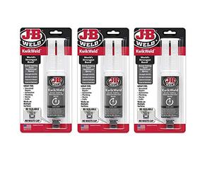 J-B Weld 50176 KwikWeld Steel Reinforced Epoxy Syringe 3 Pack