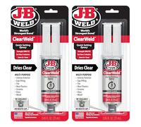 J-B Weld ClearWeld 5 Minute Epoxy, Clear, Syringe, 2 Pack, 50112-2