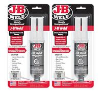 J-B Weld Genuine Steel Reinforced Epoxy Syringe High Strength Pack of 2 Dark Grey 50165-2