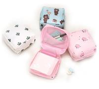 J.B.Y JUST BE YOURSELF 2 Pack Waterproof Period Pouch for Purse - Mini Sanitary Pad & Tampon Holder First Period Kit Leakproof Travel Bag, 2pcs Ramdon Color, 5.1*5.1 Inch, Without Wings