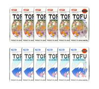 J-Basket Tofu 300g (12 Packs) Assorted - Firm & Soft Japanese Tofu Set - Fresh Soybean Curd Multipack Soy Bean Curd for Stir Fry, Hot Pot & Cooking