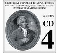 J. Boulogne Chevalier de Saint-Georges: Symphonies and Violin Concertos, Vol. 4 by unknown (2000-09-19)