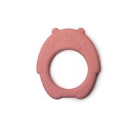 J.Børn Baby Silicone Teether | Teething Toy for Babies | Multisensory Stimulation | Easy to Grip Ring | 100% BPA, PVC & Phthalate Free | Baby Soothing Essentials | Ages 3 Months+ (Dusty Rose)