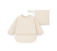 J.Børn BLW Long Sleeve Baby Feeding Bib 6-12M - Waterproof Coverall Weaning Bibs + Free Matching Storage Bag for Baby Led Weaning (Confetti)