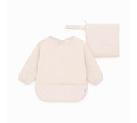 J.Børn BLW Long Sleeve Baby Feeding Bib 6-12M - Waterproof Coverall Weaning Bibs + Free Matching Storage Bag for Baby Led Weaning (Floral)