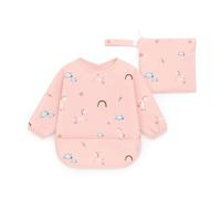 J.Børn BLW Long Sleeve Baby Feeding Bib + Free Personalised Matching Storage Bag for Baby Led Weaning, Waterproof Coverall Weaning Bibs 6-12M