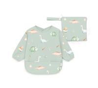 J.Børn BLW Long Sleeve Baby Feeding Bib + Free Personalised Matching Storage Bag for Baby Led Weaning, Waterproof Coverall Weaning Bibs 6-12M