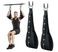 J Bryant Ab Straps for Pull Up Bar with Rubber Coated Quick Hooks, Numbered Scales Adjustable Hanging Ab Slings for Leg Raises Core Workout