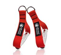 J Bryant Fitness Metal Gym Handles for Cable Machine Attachment Heavy Duty Aluminum Alloy Handle Grips Durable Workout Handles for Resistance Bands Pulley LAT Pull Down System, Red double layer