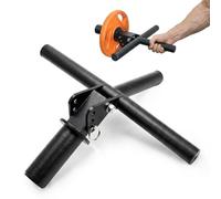 J Bryant Forearm and Wrist Strengthener, Adjustable 3-Level Leverage Wrist Roller Bar for Arm Workout, Heavy Duty Carbon Steel Grip Strength Trainer with Knurled Handles, Fits 2 Inch Weight Plates