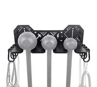 J Bryant Heavy-Duty Macebell Wall Mount Rack - 4.75mm Solid Steel Mace Storage Bracket for 3 Mixed Weights & Sizes - Includes Anti-Scratch UHMW Pad & Universal Hardware Kit for Home Gym