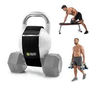 J Bryant Kettlebell Strap Attachment for Dumbbells, Anti-Slip Weight Increaser Strap for Kettlebell Rows & Farmer Walks, Adjustable Training Attachment for Home Gym & Travel (Strap Only)