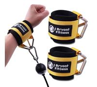 J Bryant Neoprene Padded Wrist Straps with Adjustable Triangular Hook&Loop and Secure Cuff Design for Cable Machines Workouts Strength Training (M)