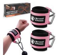 J Bryant Neoprene Padded Wrist Straps with Adjustable Triangular Hook&Loop and Secure Cuff Design for Cable Machines Workouts Strength Training