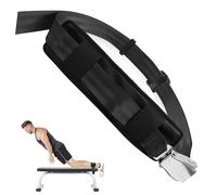 J Bryant Nordic Curl Bench Stabiliser Strap, Gym Seatbelt Style Body Fixing Belt with Locking Buckle, Adjustable Safety Support for Seated & Strength Training (Standard) (with Padded Support)