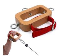J Bryant Solid Beechwood Arm Wrestling Exerciser, Adjustable Wrist & Forearm Strength Handle, Multi-Vector Pronation Trainer for Cable Pulley Machine, Grip Strengthening Tool