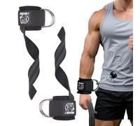 J Bryant Weight Lifting Strap Wrist Cuffs with D-Ring Wrist Support, Adjustable Straps for Cable Machine & Pulley Exercises, Neoprene Padded for Men & Women（M）