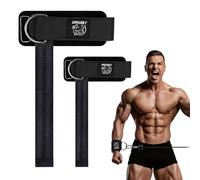 J Bryant Weight Lifting Straps with Wrist Cuffs, Adjustable Sliding D-Ring Gym Straps for Cable Machine, Pulldowns, Arm & Strength Training, Wrist Support & Rehabilitation (M)