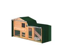 J&C Heavy Duty 420D Double Decker Rabbit Hutch Cover Windproof Waterproof Black Covers for Winter Rectangular Outdoor Bunny Cage Cover for Guinea Pig Cage (No Hutch (71x20.5x34in-Green)