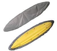 J&C Kayak Covers for Outdoor Storage Waterproof Canoe Cover Dust Proof Fits for 10ft 12ft 13ft 14ft 15 16 17 18 19 ft 200D Polyester Anti Sunlight (18.4 - 19.7ft /5.6 - 6m, Gray)