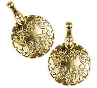 J.CARP 2Pcs Yarn Cutter Pendants, Gold Metal Thread Cutter Pendant for DIY Sewing Tools