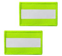 J.CARP Reflective Safety Patches, Fastener Tactical Hook & Loop Fire Fighter Rescue Police EMS EMT Hi Vis Patch (Green) 2Pcs