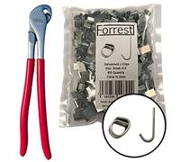 j-clip tool and j-clips x 400, wire mesh clips, cage clips, aviary clips Forrest J-Clips Made in the UK