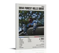 J. Cole 2014 Forest Hills Drive Anti Splash Art Posters Living Room And Bedroom Hanging Paintings Suitable for Multiple Scenarios No Need for Punching Easy to Install Suitable for Gifts And Personal U
