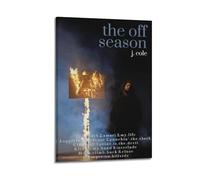J. Cole 90s The Off Season Tracklist Print Album Cover Signed Limited , Music Album Cover ,Pop Hip Hop Rap Singer Star Music Poster Aesthetic Canvas Wall Art for Girl And Boy Teens Dorm Decor 24x36inc
