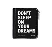 (J Cole - Don't Sleep On Your Dreams_148) PU Wallet Compact Bifold with Zipper & Multiple Card Coins Slots Black Stylish Durable Graphic Design Print for Men Women Kids Christmas Gift