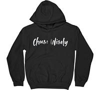 J Cole Hoodie Choose Wisely logo Official Mens Black Pullover S