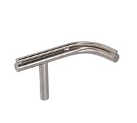 J - Curved Lathe Tool Rest for Wood Turning, Hardened Alloy Steel Tool Rest with Smooth Top, 16mm 5/8in Dia Post, for Bowl Interior Hollowing and Deep Penetration on Mini Wood Lath