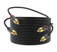 J&D 2 RCA M/M Stereo Audio Cable, 30 FT RCA Audio Cable Gold-Plated Copper Shell 2RCA Male to 2RCA Male Stereo Audio Cord for Home Theater, HDTV, Amplifiers, Hi-Fi Systems, Speakers, 9 Meter