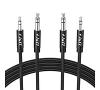 J&D 3.5 mm to 2.5 mm Aux Audio Cable, 2-Pack Gold Plated Headphone Cord 2.5 mm Male to 1/8 inch 3.5 mm Male Stereo Audio Jack Adapter Cable Compatible with Bose, JBL and More, 1 Meter