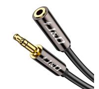 J&D 3.5mm Male to Female Extension Cable, Gold Plated Copper Shell Heavy Duty Aux Stereo Jack Lead Headphone Audio Adapter Compatible for Home/Car Speakers, Smartphones, Headphones, 3 Feet/0.9 Meter