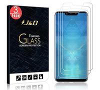 J&D Compatible for Huawei Mate 20 Lite Glass Screen Protector (3-Pack), Not Full Coverage, Tempered Glass HD Clear Ballistic Glass Screen Protector for Mate 20 Lite Screen Protector